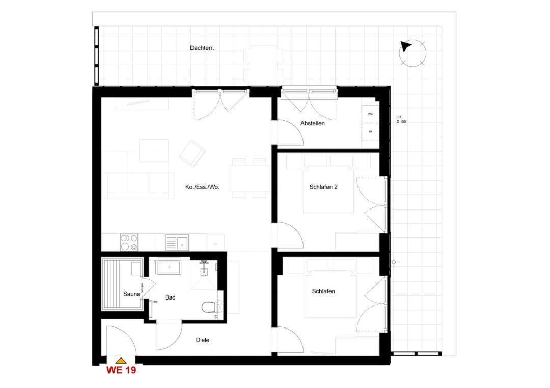 Сasa de vacaciones Dorumer Sielhuus 19 Mit Dachterrasse Und Sauna Dorum